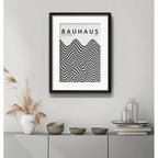 Cuadro Bauhaus Exposicion 1919 Arte Br1 53x43cm Con Paspartú Marco Negro
