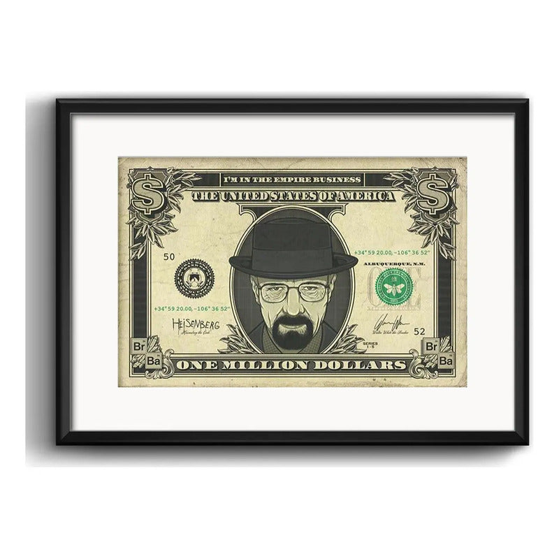 Cuadro Breaking Bad Heisenberg Dollar Decoracion Y Paspartú