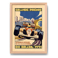 Cuadro Interlagos Brasil Ayrton Senna Formula 1 Marco Oak Marco Marrón Claro
