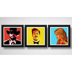 Set 3 Cuadros Tarantino Pop Art Peliculas Cine Decoracion