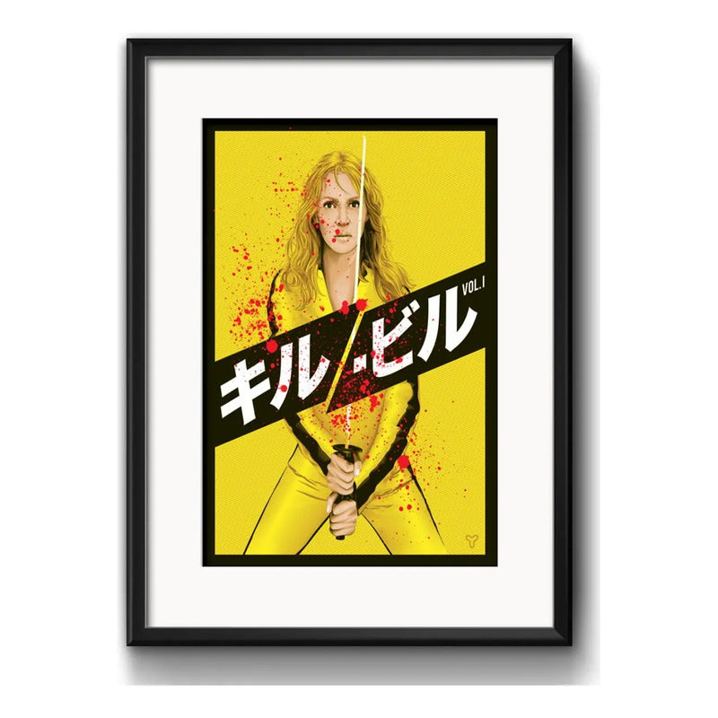 Cuadro Kill Bill Pelicula Tarantino Decoracion Con Paspartú Marco Negro