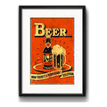Cuadro Duff Cerveza Beer Frase Bar Decoracion Con Paspartú Marco Negro