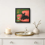 Cuadro Bulldog Frances Sofá Arte Decoracion Living Cocina Marco Negro