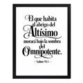Cuadro Salmo 91:1 Biblia El Que Habita Al Abrigo Versiculo Marco Negro