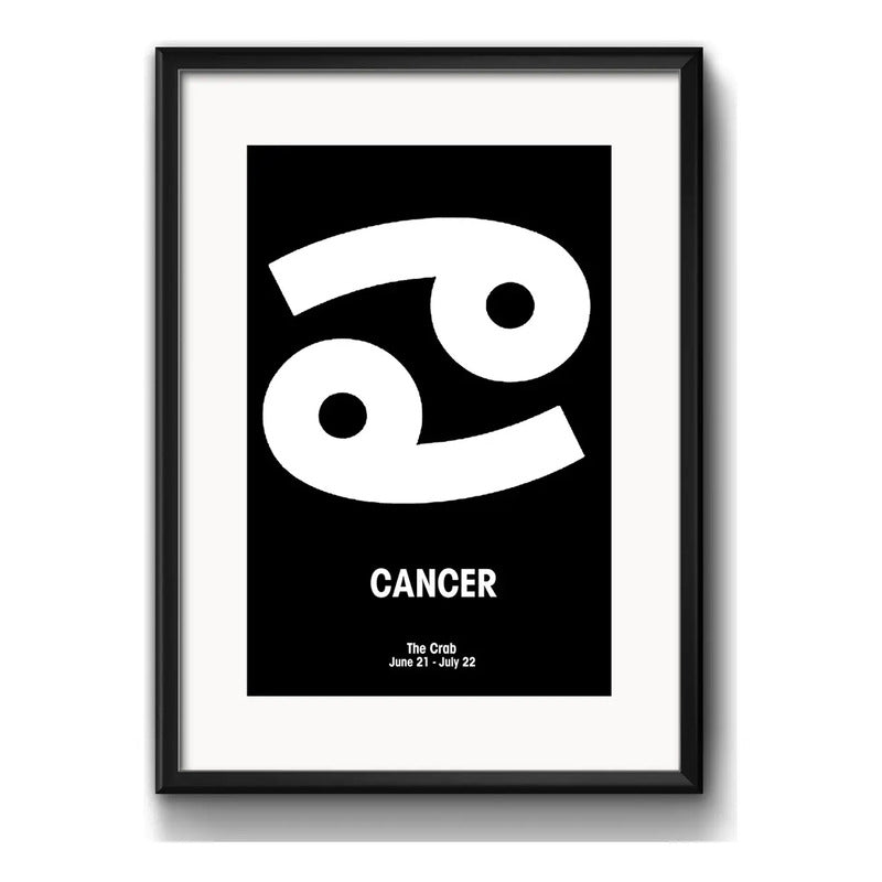 Cuadro Cáncer Signo Zodiaco Astrologia Arte Con Paspartú