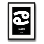 Cuadro Cáncer Signo Zodiaco Astrologia Arte Con Paspartú