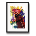 Cuadro Post Malone Colors Musica Decoracion Con Paspartú