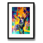 Cuadro Basket Colors Nba Baloncesto Decoracion Con Paspartu Marco Negro