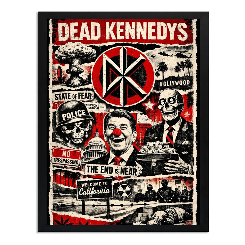 Cuadro Dead Kennedys Punk Rock Hardcore Musica Decoracion Marco Negro
