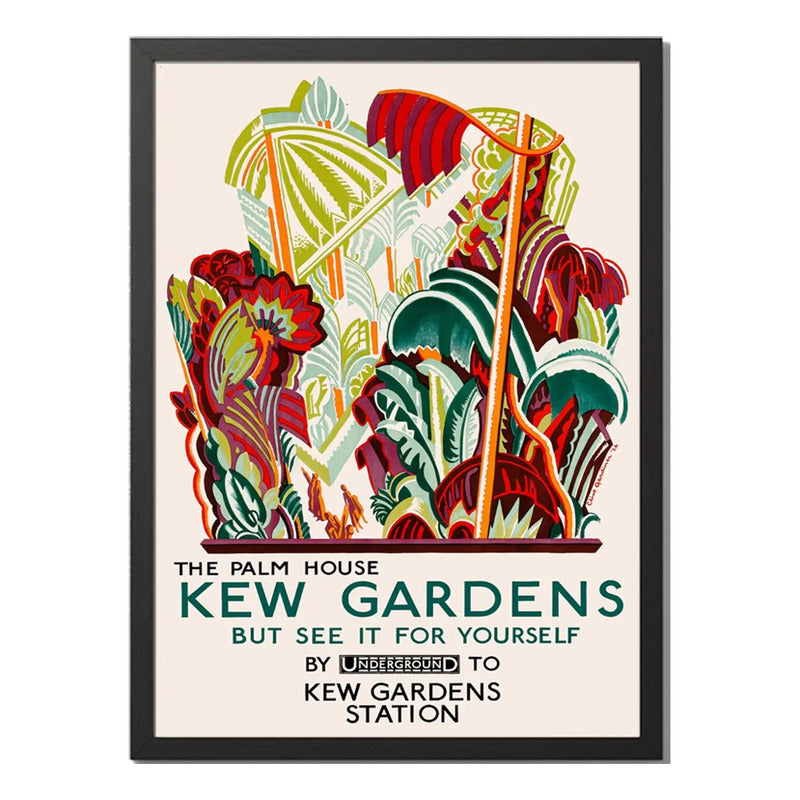 Cuadro Kew Gardens Flower Market Londres Br1 Flores Botanica Marco Negro