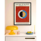 Cuadro Dormitorio Living Hilma Klint El Cisne N. 17 Museo Marco Negro
