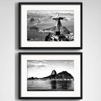 Set 2 Cuadros Rio De Janeiro Cristo Redentor Brasil Paspartú