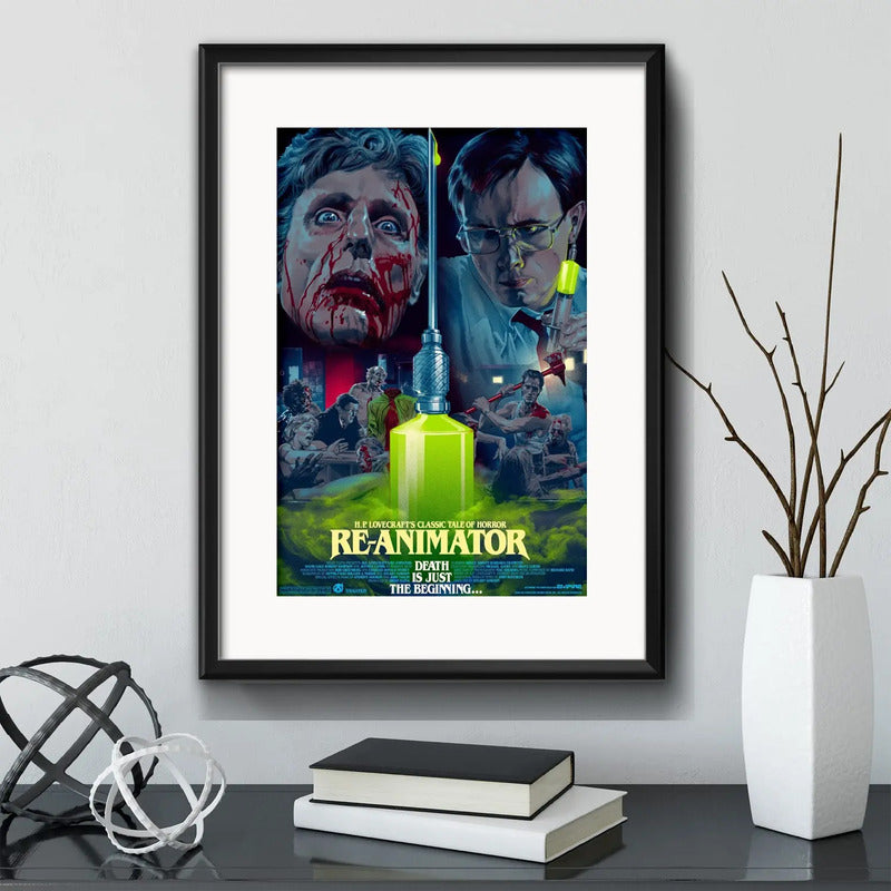 Cuadro Re-animator Pelicula Ciencia Ficcion Terror Paspartú Re-animator 1 Arte Negro
