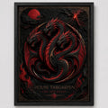 Cuadro Game Of Thrones Targaryen Dragón Serie Efecto 3d Marco Negro