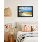 Cuadro Claude Monet Camino Campos De Trigo Playa Pourville Marco Negro