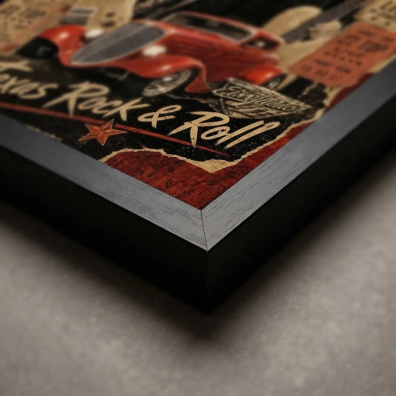 Cuadro Zz Top Texas Rock & Roll Blues Arte Musica Decoracion Marco Negro