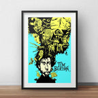 Cuadro Tim Burton Peliculas Director Terror Con Paspartú Marco Negro