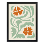 Cuadro Boho Botanico Flores Plantas Abstracto Tonos Nude Flores Boho 1 Negro