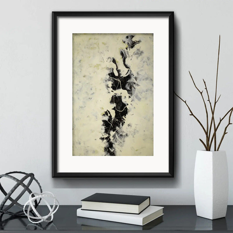 Cuadro Jackson Pollock The Deep Abstracto Con Paspartú Marco Negro