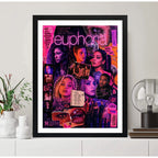 Cuadro Euphoria Personajes Série Tv Cassie Sydney Sweeney Marco Negro