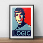 Cuadro Spock Pop Art Star Trek Geek Decoracioncon Paspartú Marco Negro
