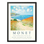 Cuadro Dormitorio Living Claude Monet Campos Trigo Pourville Marco Negro