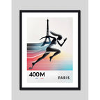 Cuadro Maratón Carrera Maratones Famosos Deporte Decoracion Carrera Maraton Paris 400 M Marco Negro