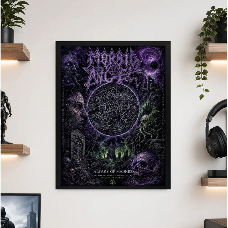 Cuadro Morbid Angel Altars Of Madnes Death Metal Rock Marco Negro