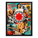 Cuadro Red Hot Chilli Peppers California Style Rock Vintage Marco Negro