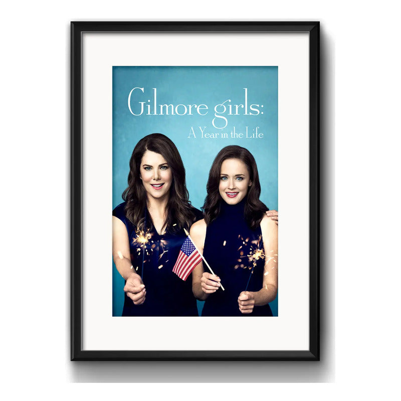 Cuadro Las Chicas Gilmore Girls Serie Decoracion C/ Paspartú Marco Negro