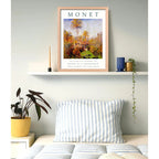 Cuadro Dormitorio Living Monet Granja Bordighera Marco Oak Marco Marrón Claro