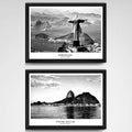 Set 2 Cuadros Rio De Janeiro Ciudad Cristo Redentor Brasil