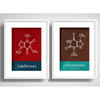 Set 2 Cuadros Formula Quimica Café Chocolate Cocina Paspartú