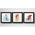 Set 3 Cuadros Bike Pop Art Bicicleta Bici Ciclismo Deportes