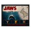 Cuadro Jaws Tiburon Mapa Pelicula Cinema Terror Spielberg Marco Negro