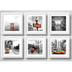 Set 6 Cuadros Paisajes Ciudades Francia Eua Japon Europa Art