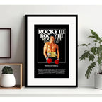 Cuadro Rocky 3 Balboa Stallone Boxe Gym Decoracion Paspartú Marco Negro