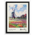 Cuadro Campo De Tulipanes Claude Monet Signature Arte Marco Negro