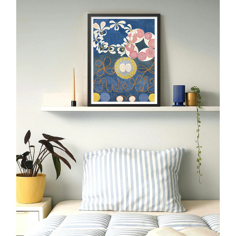 Cuadro Dormitorio Living Hilma Af Klint Arte Infancia N. 1 Marco Negro