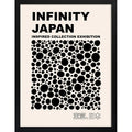 Cuadro Yayoi Kusama Infinity Dots Arte Japones Minimalista Yayoi Kusama Dots Blanco Y Negro Marco Negro