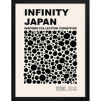 Cuadro Yayoi Kusama Infinity Dots Arte Japones Minimalista Yayoi Kusama Dots Blanco Y Negro Marco Negro