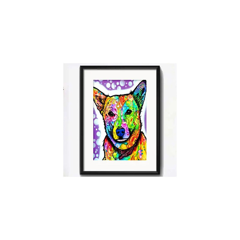 Cuadro Perro Pop Art Todas Las Razas Decoracion Con Paspartú