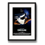 Cuadro Gremlins Gizmo Pelicula Terror Cinema Con Paspartú Marco Negro
