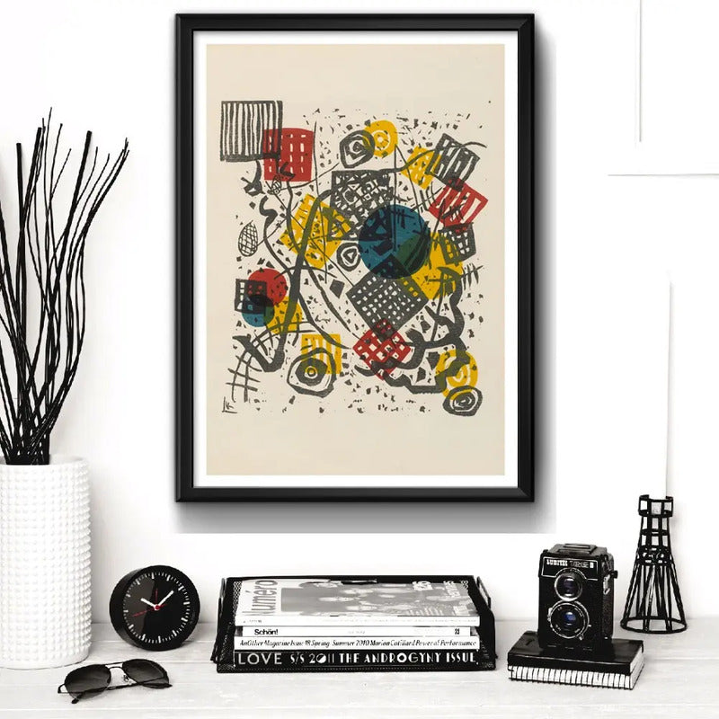 Cuadro Kandinsky Pinturas Arte Abstracto Obras Decoracion Small Worlds Marco Negro