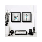 Set 2 Cuadros Leon Chicle Jirafa Baby Animals Art Decoracion