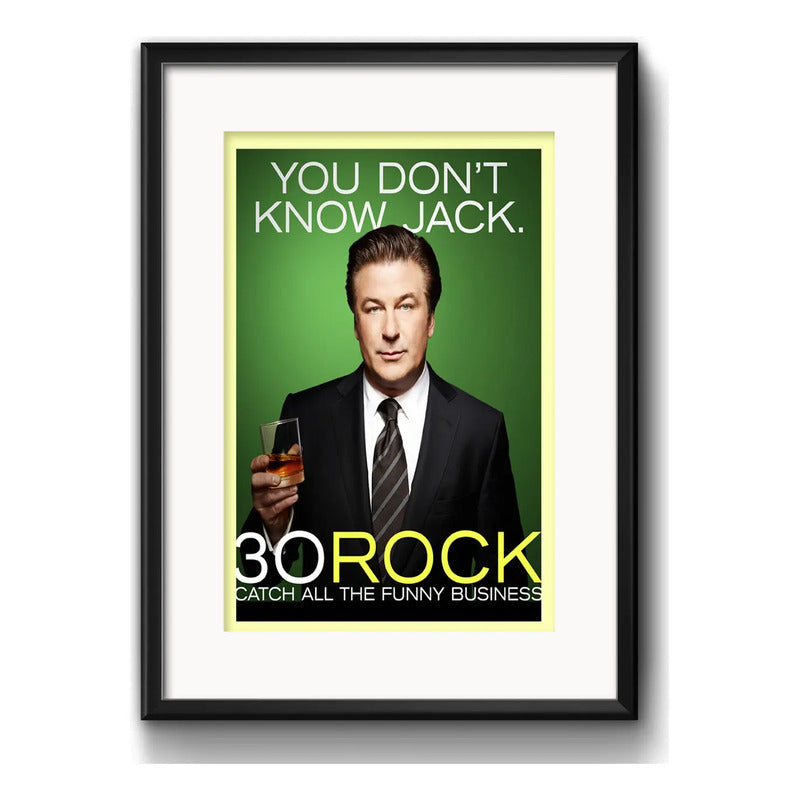 Cuadro 30 Rock Serie Tv You Don't Know Jack Con Paspartú Marco Negro