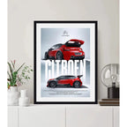 Cuadro Citroën C3 Wrc Concept Auto Carrera Decoracion Marco Negro