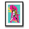 Cuadro Freddie Mercury Pop Art Queen Decoracion Con Paspartú Marco Negro
