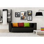 Set 4 Cuadros New York Taxi Jirafa Times Square Decoracion Marco Negro