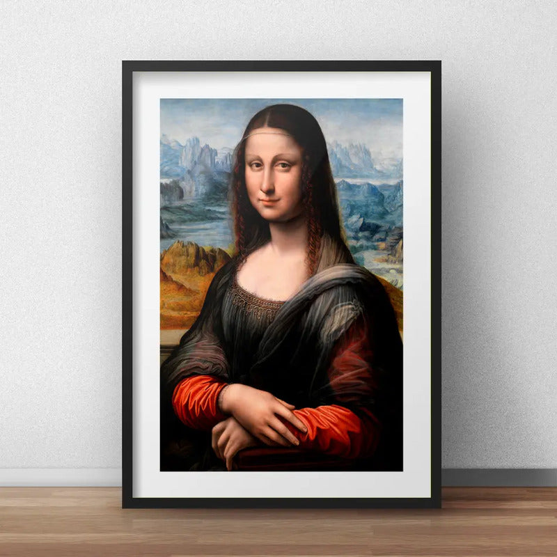 Cuadro Monalisa Gioconda Leonardo Da Vinci Con Paspartú Marco Negro